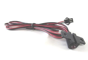 Tapón de soporte de montaje LED rojo 3 voltios 48" con cables debajo del tablero se adapta a varias alarmas de automóvil - Imagen 1 de 4