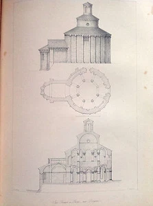 S. TOMMASO Bergamo Limine The Ecclesiastical Architecture of ITALY litog. 1842 - Picture 1 of 1