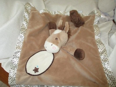 Douglas Baby Star Pony Lil’ Snuggler Lovey Plush Animal Blanket Brown Horse 14” - Image 1 of 2