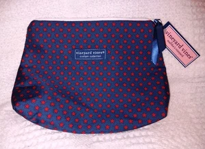 Vineyard Vines Custom Collection Reise Kosmetiktasche marineblau/rot Sterne neu mit Etikett - Bild 1 von 6