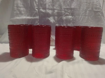 Vaso de bebida rojo Fortessa Jupiter, juego de 8  Foto 1 de 4