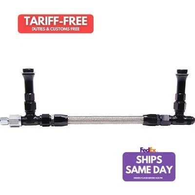 Allstar ALL26168, Kit Black Aluminum Fuel Line Kit Fits 11-5/8In Dominator Black - Image 1 of 4