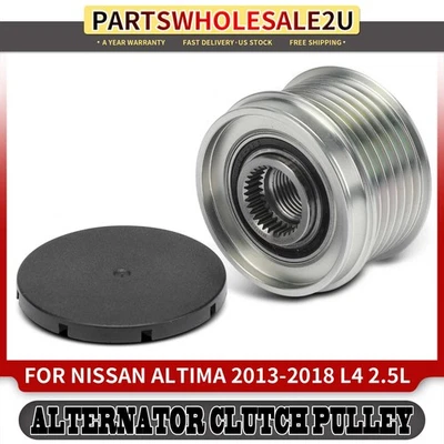 Alternator Clutch Pulley for Nissan Altima 2013 2014 2015 2016-2018 6 Grooves CW - Image 1 of 4