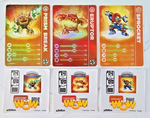 SKYLANDERS Giants 2012 Foil Eruptor/ Sprocket/ Foil Prism Break CARDS + STICKERS - Bild 1 von 2