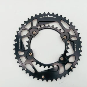 bikinGreen CNC Chainring V3 48/31T For Shimano 4 Arm 9-12 Sp Road Cyclocross - Picture 1 of 5