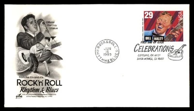 Mayfairstamps US FDC 1993 Bill Haley on Guitar First Day Cover aau_52607 - Image 1 of 2