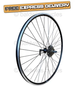 Baldy's 6 Speed 700c Road Racing Bike Rear Wheel BLACK Quick Release Hub - Picture 1 of 12