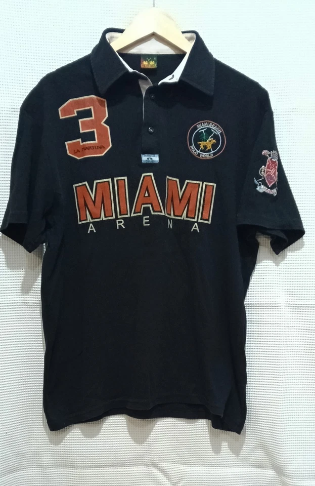 Polo manica corta da uomo Uomo La Martina, in cotone colore nero taglia XL -... - Immagine 1 di 4