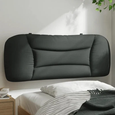 Headboard Cushion Dark Grey 107 cm Fabric Soft Upholstered Bedroom Decor 74637 - image 1 of 4