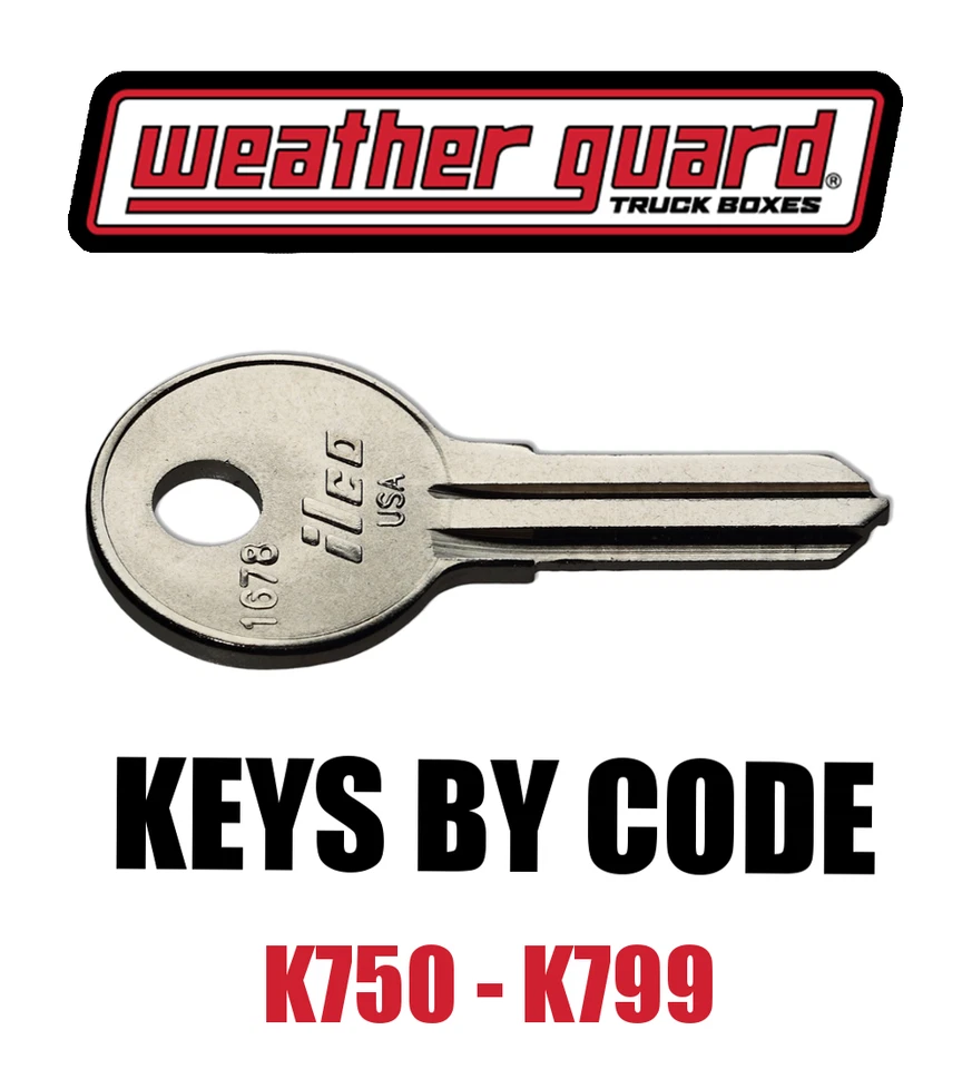 ILCO / WEATHER GUARD AFTERMARKET Weather Guard Truck & Tool box keys / Select your key code / Series K750 - K799