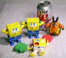 3 Spongbob Squarepants and and an Angry Bird - Lot of Toys