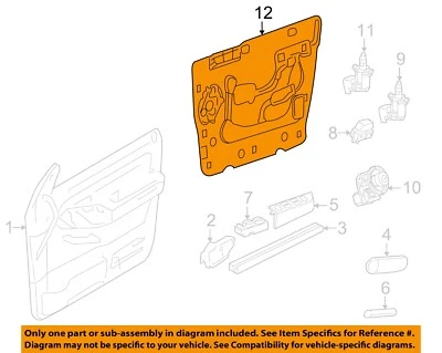 Protector de agua interior Ford OEM 06-10 Explorer Sport Trac 7L2Z78237A04B Foto 1 de 2