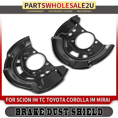 2x Protector antipolvo de freno delantero para Toyota RAV4 2007-2018 Corolla iM 2017-2018 Scion Foto 1 de 4