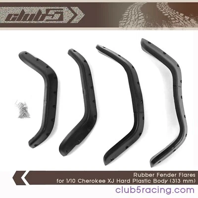 Rubber Fender Flares for 1/10 Cherokee XJ Hard Plastic Body (313 mm) - Image 1 of 4