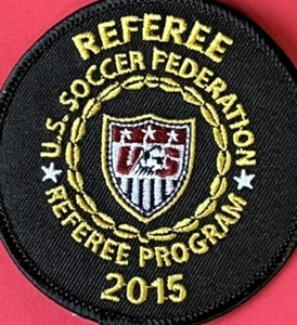 US Soccer Referee Badge - 2015 - Clean & Unused - FREE SHIPPING - Referee Patch - Picture 1 of 3