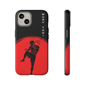 Muay Thai Cell Phone Case - Black and Red, Thai Boxing, Combat Sports, Matte - Picture 1 of 58