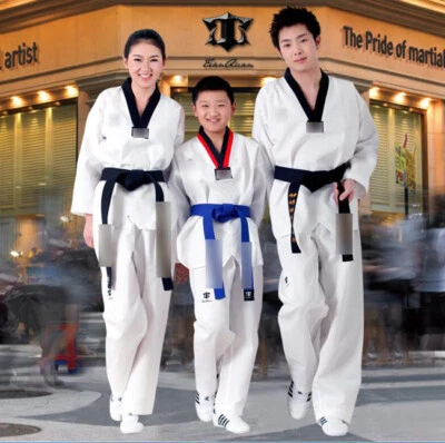 New Children Adult Taekwondo Training Clothing suit Sport Performance Uniforms - Image 1 of 4