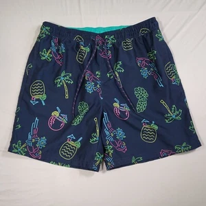 No Boundaries Board Short Mens Medium (32-34) Tropical Print Elastic Waist Lined - Picture 1 of 10