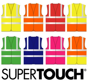 Chaleco Chalecos Chalecos de Colores Hi Viz Visibility Amarillo Naranja Negro Rojo Rosa - Imagen 1 de 15