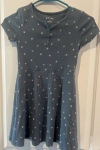 ART CLASS-Girls Dress-M(7/8) Floral Design- Blue - Picture 1 of 2