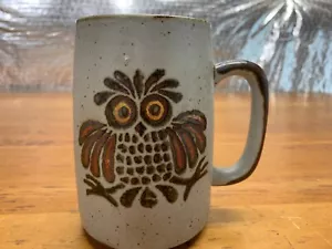 Otigiri Surprised Owl Coffee Mug Cup New NOS Foil Sticker Made In Japan - Picture 1 of 7