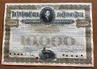 $10,000 New York Central & Hudson River Railroad Company Bond Stock Certificate