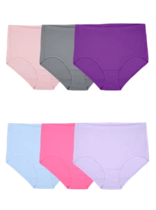 FRUIT OF THE LOOM WOMENS BREATHABLE COTTON-MESH BRIEFS 6-Pack - Picture 1 of 5