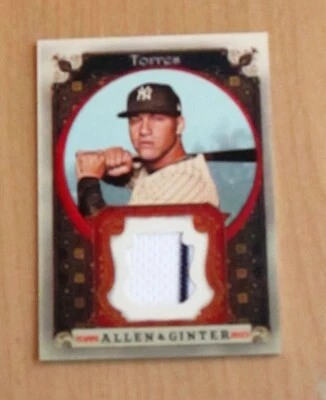 2023 Topps Allen & Ginter Gleyber Torres relic jersey memorabilia - Image 1 of 2