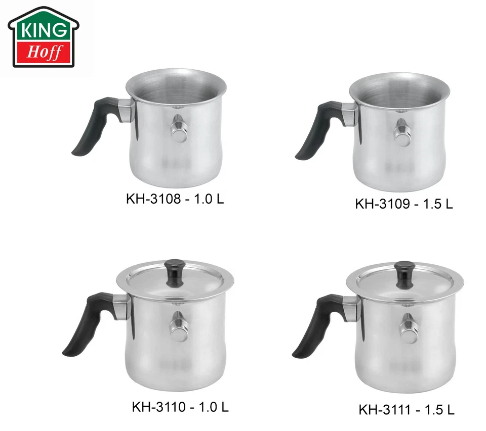 NEU! Milchtöpfe mit Deckel, Stahltopf mit Pfeife, Doppelwändetopf aus Edelstahl - Bild 1 von 1