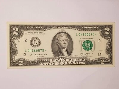 $2 DOLLAR FRN SERIES 2013 SF L04180575* F-1940L* USPM CIRCULATED. - Image 1 of 2