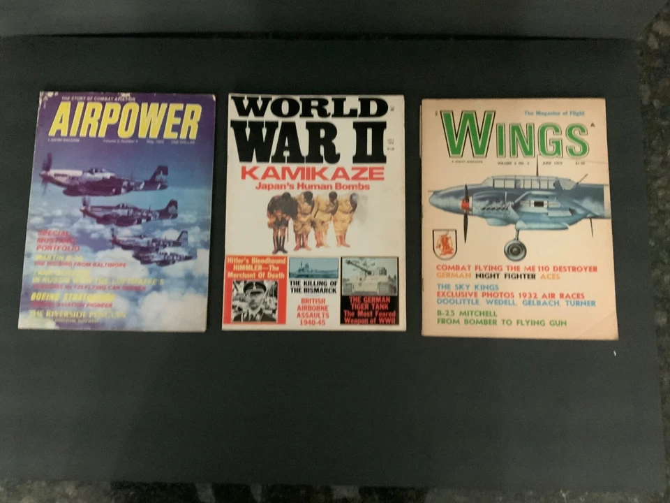 Wings  and AirPower and WW2 Kamikaze vintage 1970’s used set of 3 nice - Image 1 of 1