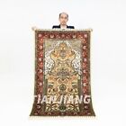 3.3x5.5ft Hand Knotted Golden Silk Rug Tight Weave Indoor Luxury Carpet L139A