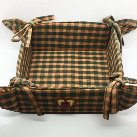 Foldable Cotton Fabric Bread/Roll Basket Tray Holder by Kay Dee Design Cover
