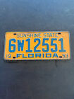 Florida License Plate 1953 Palm Beach 6W-12551 Available To Register