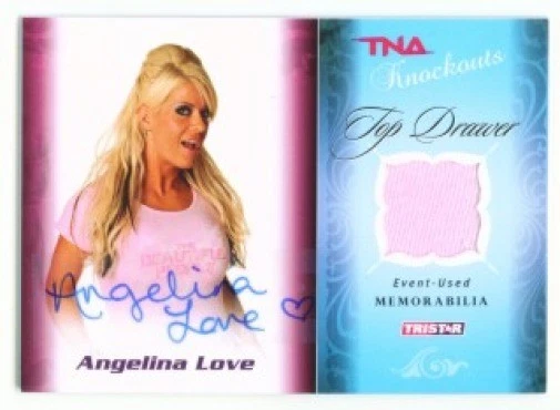 ANGELINA LOVE «СУВЕНИРЫ АВТОГРАФ КАРТА /75» TNA НОКАУТЫ - Изображение 1 из 1