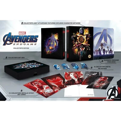 Avengers : Endgame 3D + 2D Collector’s Edition Bluray Steelbook - Light Up - New - Image 1 of 4