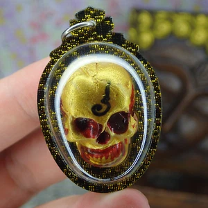 Hong Prai Thai Amulet Charm Protect Buddhism Talisman Miracle Pendant Skull - Picture 1 of 7