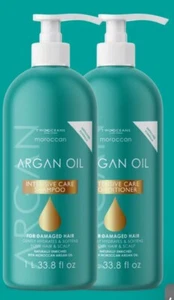 2-Pack Argan Oil Intensive Care Conditioner for Damaged Hair 33.8 fl oz Each - Picture 1 of 3