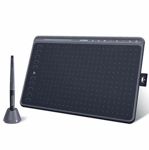 Huion HS611 Graphics Drawing Pen Tablet Tilt 8 Multimedia Keys 10 Express Keys - Picture 1 of 15