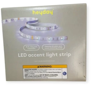 Heyday LED Light Strip 16 ft. length Kit Remote 14 Colors Music Mode - Bild 1 von 6