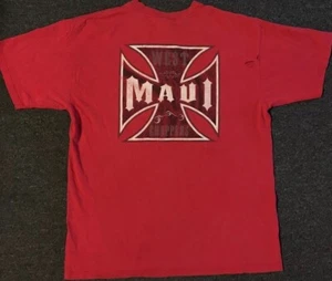 Vtg West Coast Choppers Faded Distress Maui Shirt M Grunge Biker Harley 90s Y2K - Picture 1 of 16
