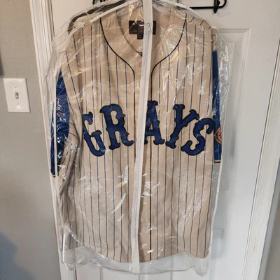 Negro League Homestead Grays JH Design Stripped Jersey SZ 3XL White New W Tag  - Image 1 of 4