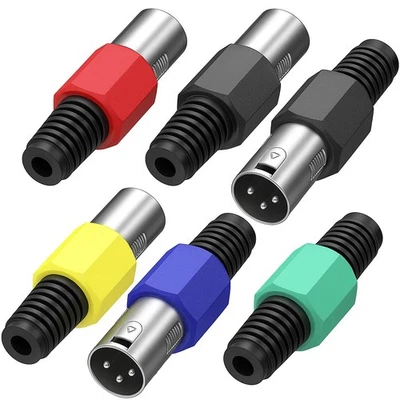 XLR 3-Pin Male Microphone Plug Metal Solder Connector for Pro Audio - Image 1 of 2