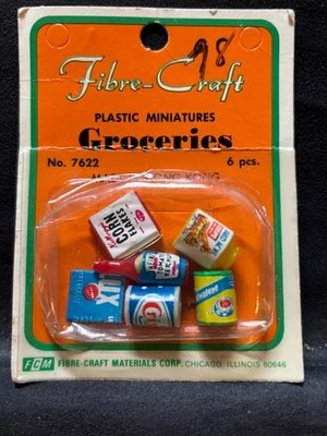Miniaturas vintage de fibra artesanal para casa de muñecas comestibles cereal ketchup cocina crisco Foto 1 de 4
