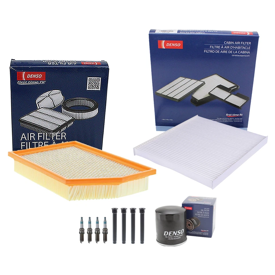 Kit de afinación Denso 4 bujías y botas kit para Jeep Cherokee 2,4 L L4 Vin B 2015 Foto 1 de 2