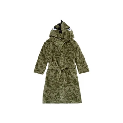 Dinosaur Hooded  Bathrobe New Boys Size M 10/12 - Image 1 of 2