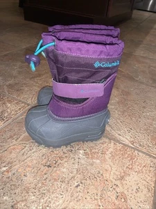 Columbia Powderbug Insulated SnowBoots Purple 🟣❄ Youth Sz 6 🔥🔥🔥 - Picture 1 of 7