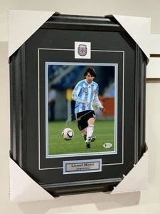 Lionel Messi Argentina Signed Photo 16x20 Framed Beckett COA - Picture 1 of 5