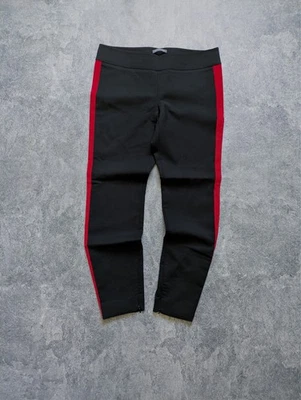 Alexander McQueen Pantalones Negro con Rayas Rojas Raro Diseñador de Lujo Foto 1 de 4