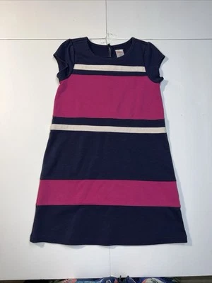 Vestido Ponte Gymboree Charm Clase Magenta Azul Marino Bloques de Color Rayas Niñas 7 #125 Foto 1 de 4